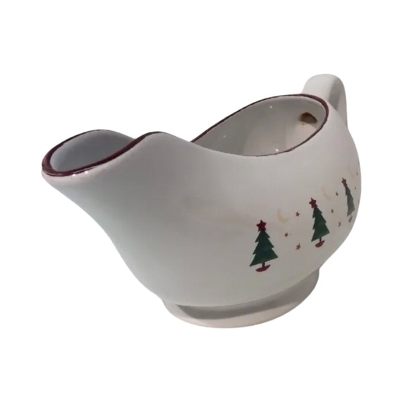 Sakura Debbie Mumm Magic of Santa Ceramic Porcelain Gravy Boat Christmas Tree - Picture 4 of 9